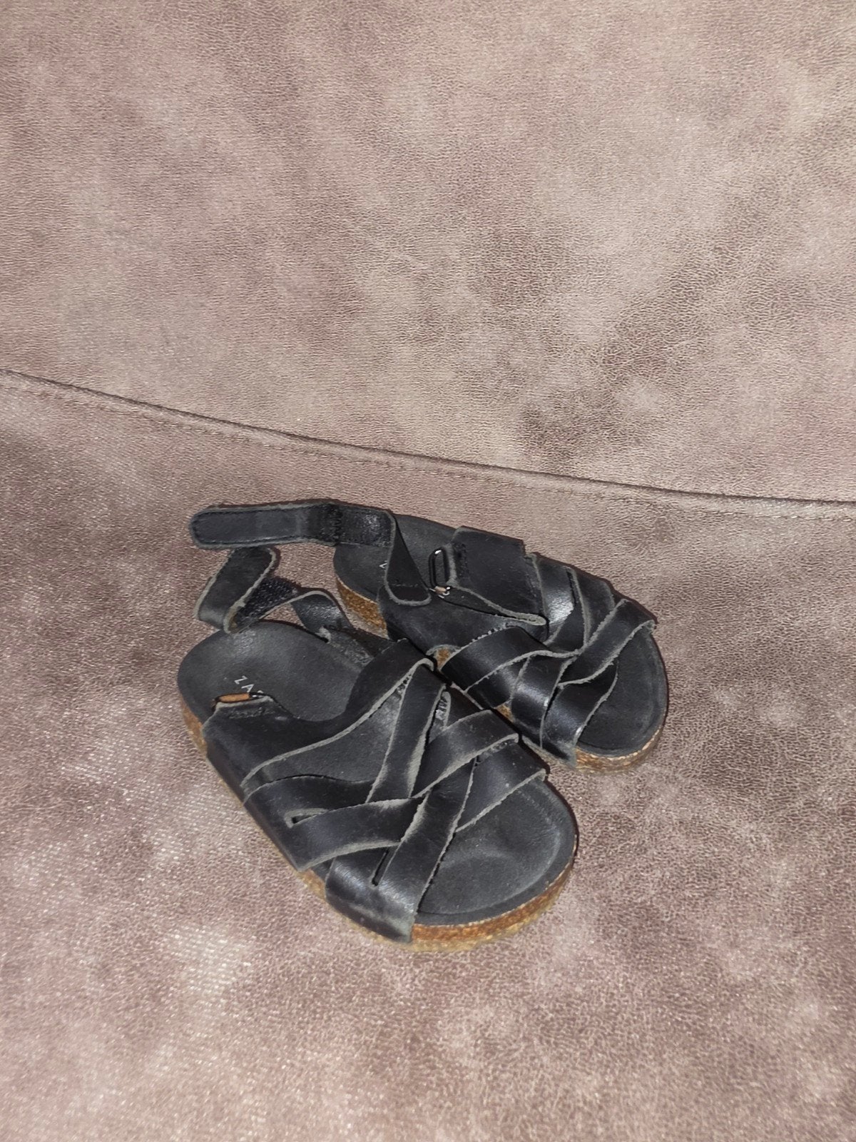 Zwarte Zara sandalen maat 18 voor baby's, Gebruikt, Jongen of Meisje, Overige typen, Ophalen of Verzenden