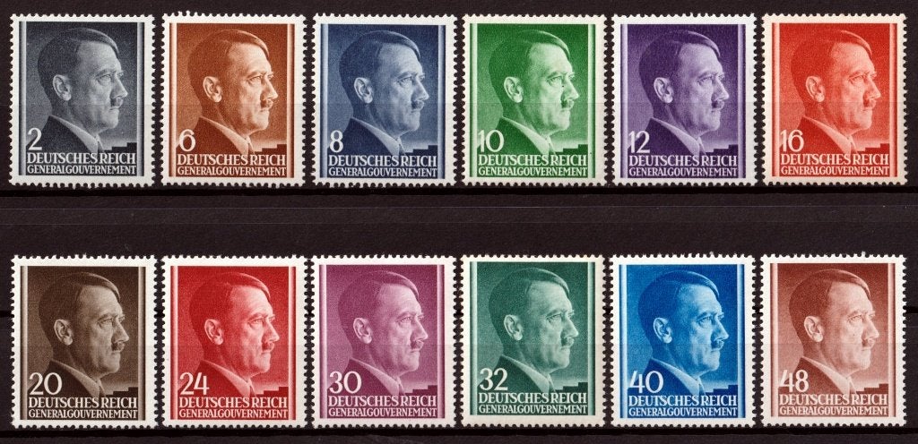 Polen, Duitse Bezetting, Adolf Hitler, Mi. 71-82 postfris, Verzenden, Polen, Postfris