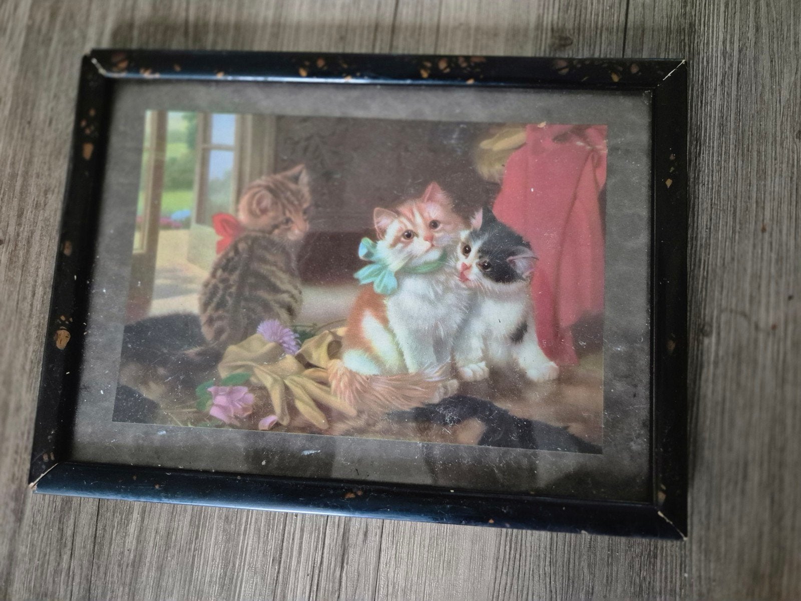 Prent/schilderij  Poezen, Antiek en Kunst, Ophalen of Verzenden