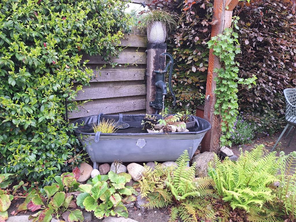 Zinken badkuip, Tuin en Terras, Vijvers, Ophalen, Gebruikt