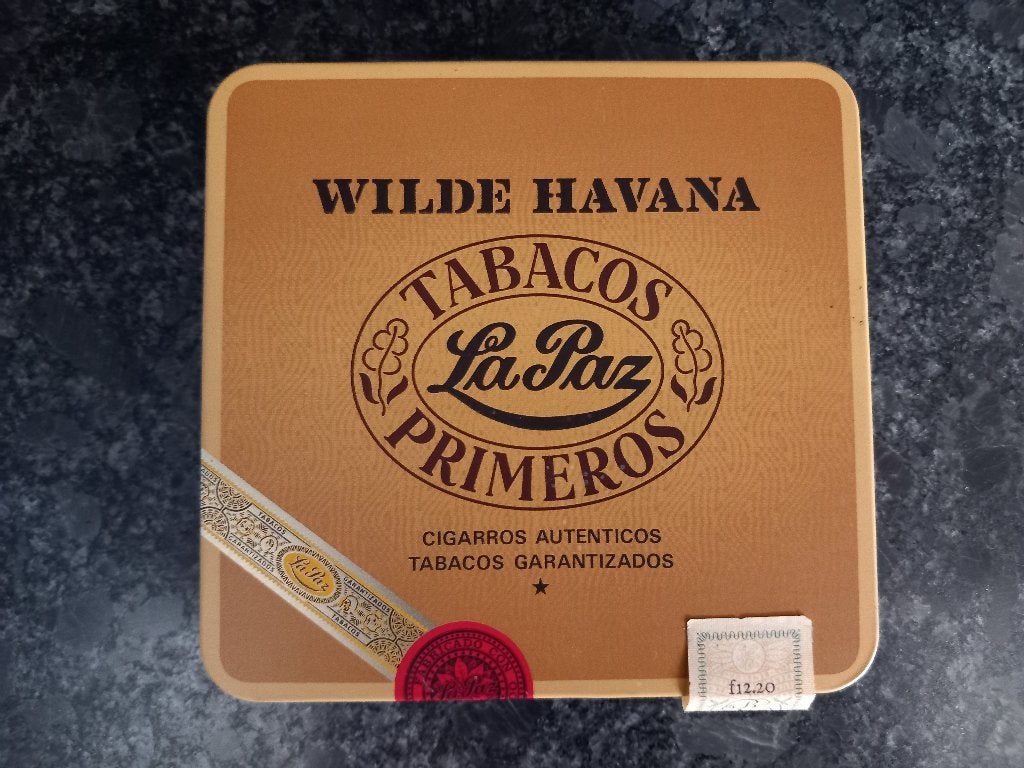 La Paz Wilde Havana Tabacos Primeros 20 sigaren metalen doos, Ophalen of Verzenden, Nieuw, Tabaksdoos of Verpakking