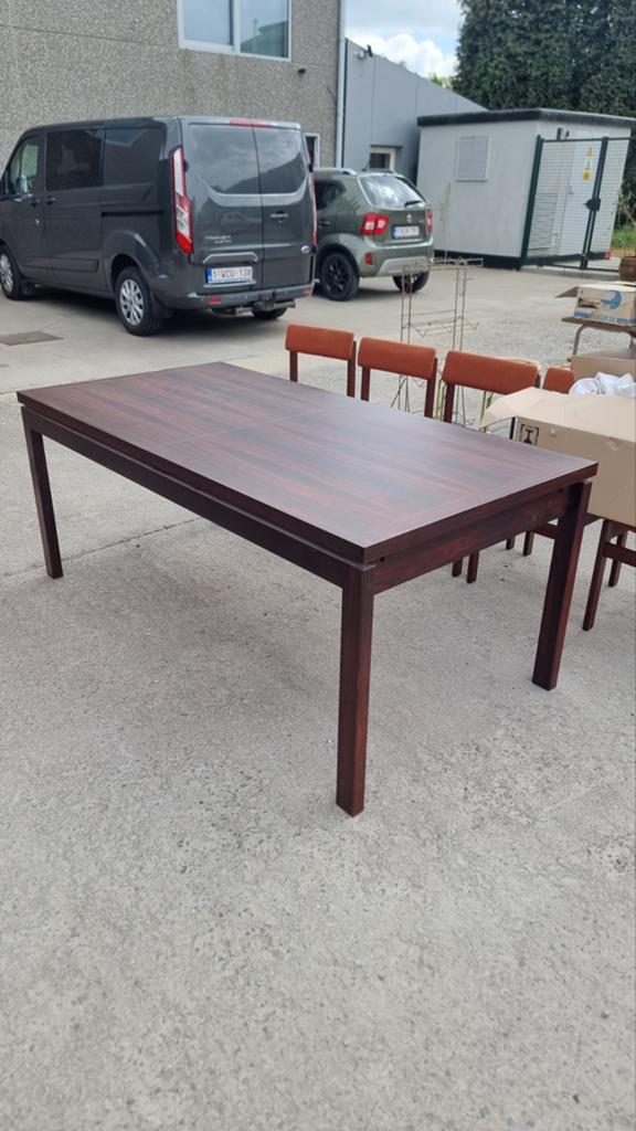 Vintage eettafel jaren 70 palissander van den Berghe Pauvers, Huis en Inrichting, Tafels | Eettafels, Ophalen, ,, 200 cm of meer