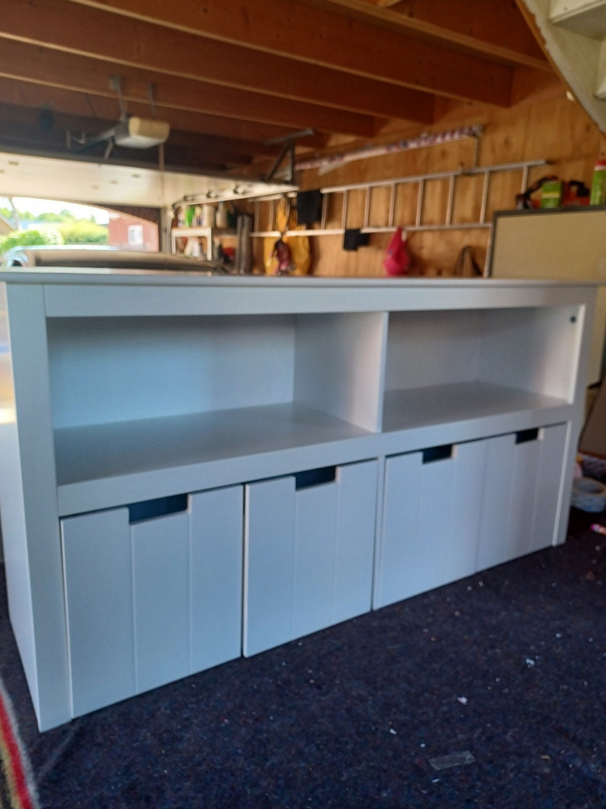 Nieuw!!! kastje met 4 rolbare opbergboxen - 120x31x62 cm, Ophalen, Nieuw