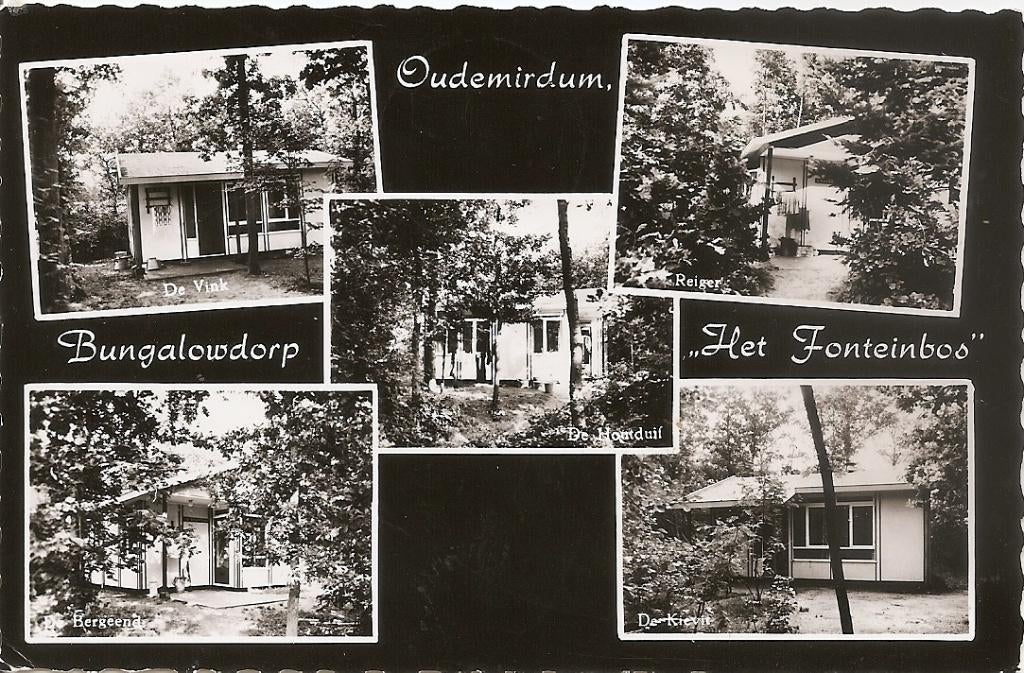 Oudemirdum, Bungalowdorp Het Fonteinbos, Verzamelen, Ansichtkaarten | Nederland, Ophalen of Verzenden, 1960 tot 1980, Gelopen