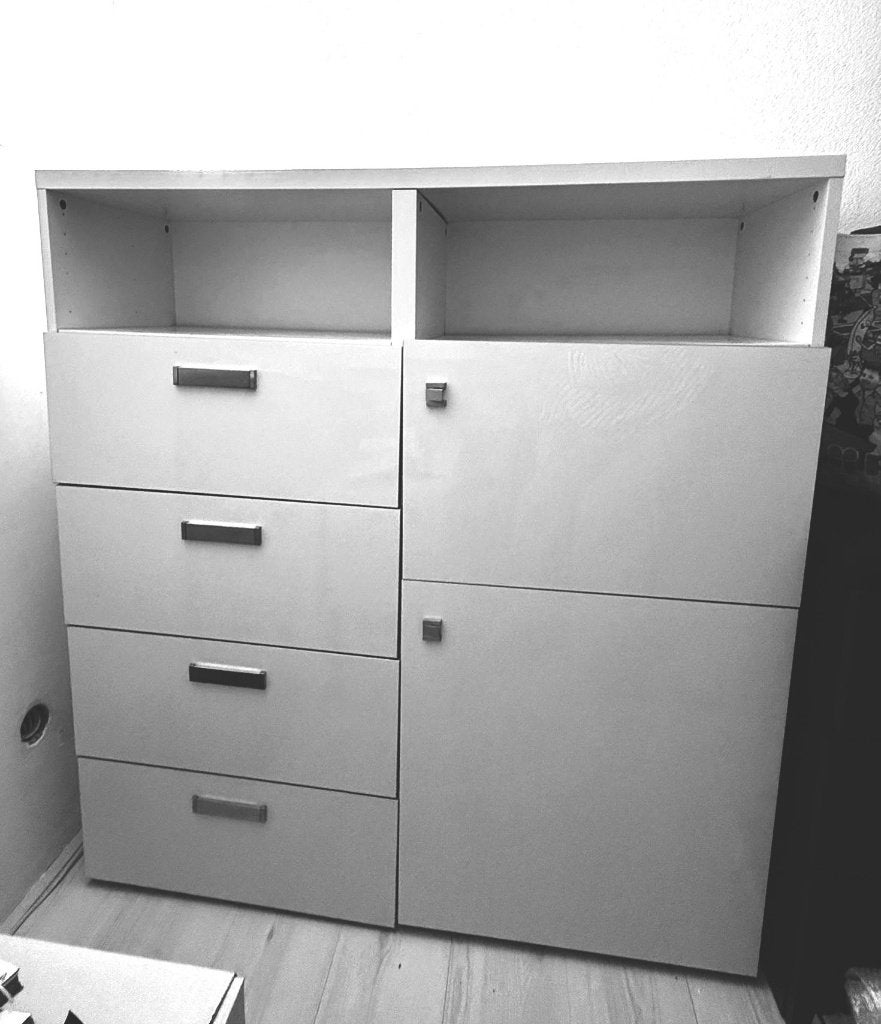 Handige witte ladenkast van Ikea, 100 tot 150 cm, 100 tot 150 cm, Ophalen of Verzenden, Zo goed als nieuw