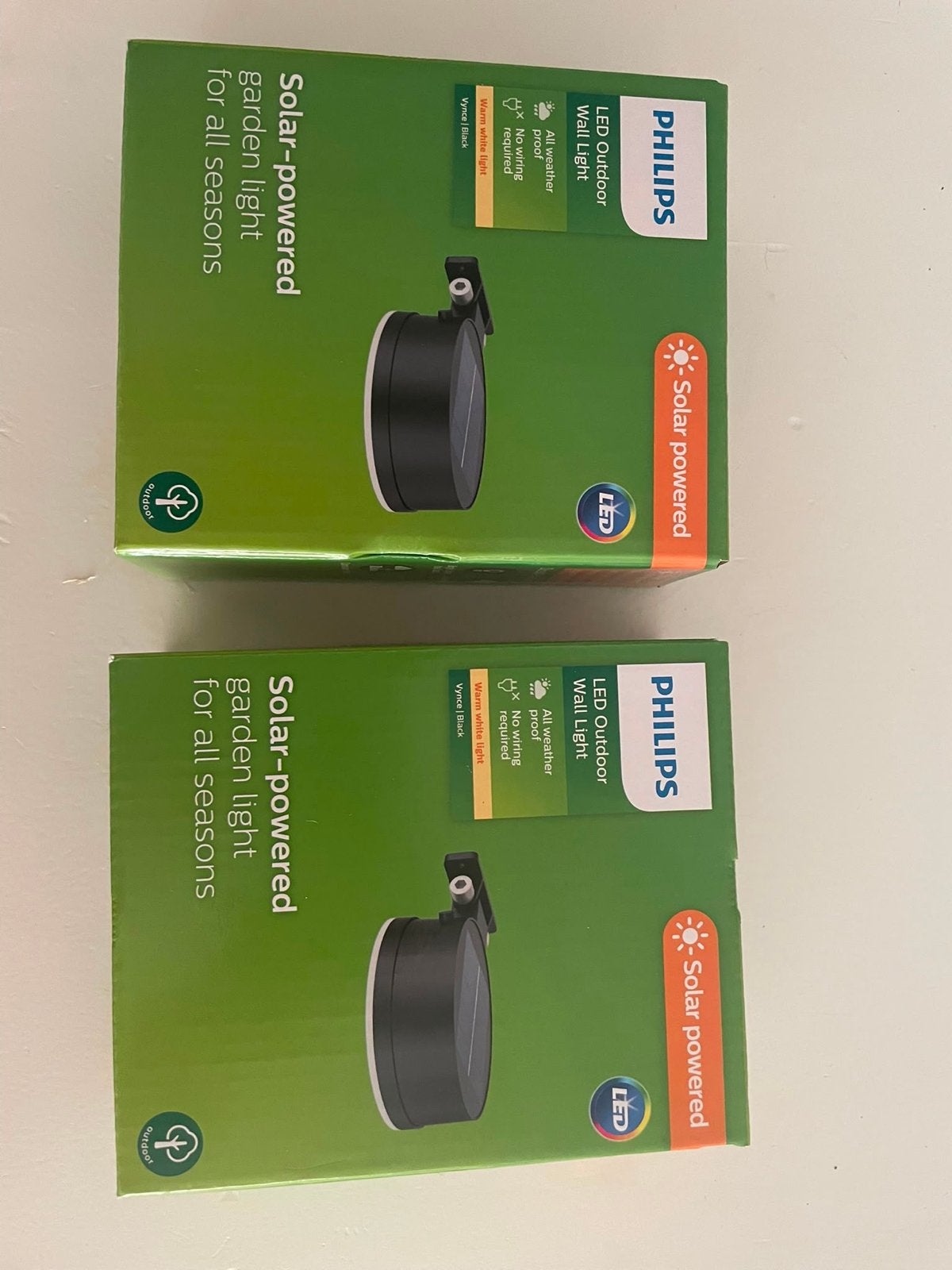 Philips Solar-powered LED Buiten Wandlamp - Warm Wit Licht, Zonne-energie, Kunststof, Verzenden, Wandlamp