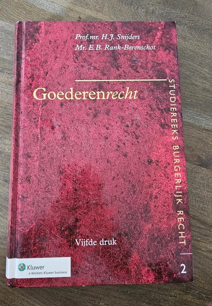 Goederenrecht - Vijfde druk, Ophalen of Verzenden, Alpha, WO