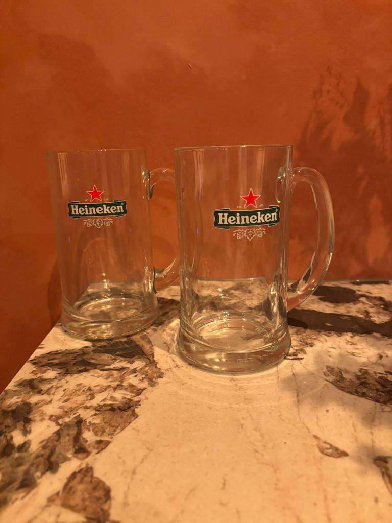 14x Heineken bierpullen, 0,5 liter, Ophalen, Meerkleurig, Overige merken, Glas