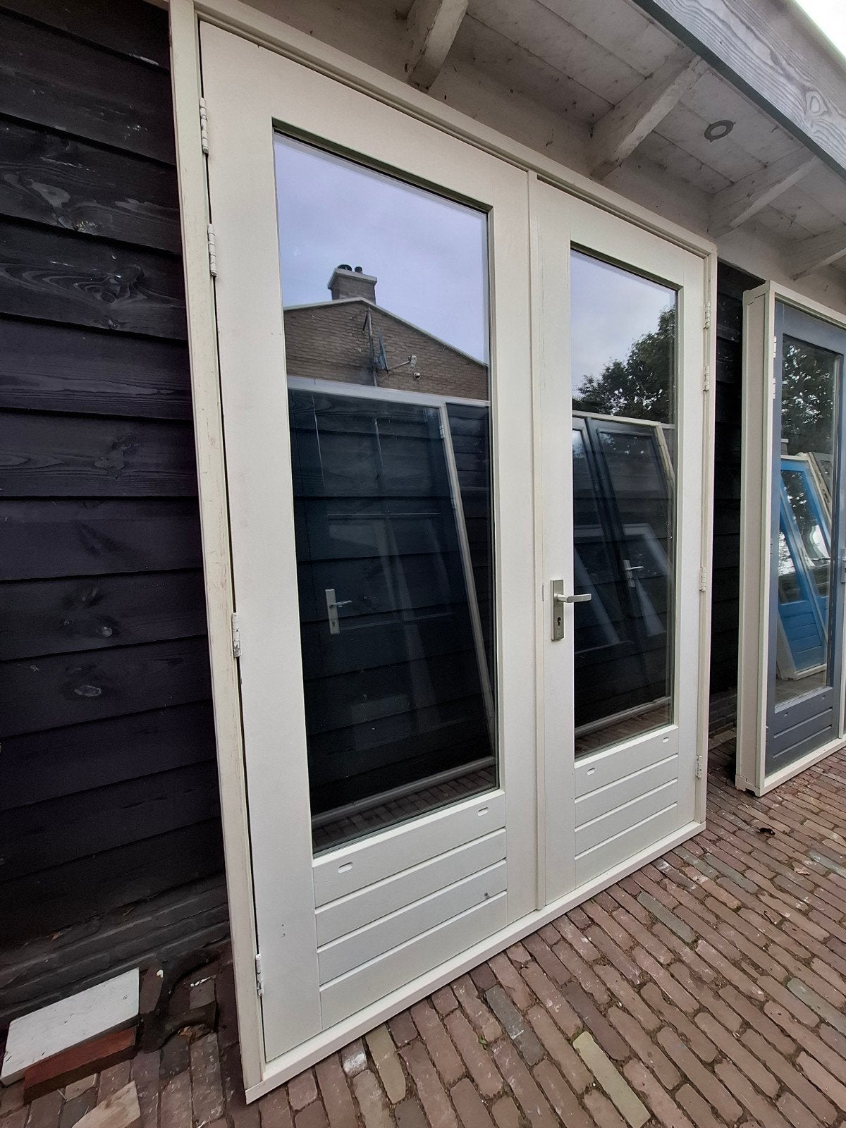 openslaande tuindeuren dubbel glas deuren terrasdeuren pui, Doe-het-zelf en Verbouw, Ophalen, Deurkozijn, 225 cm of meer, Zo goed als nieuw