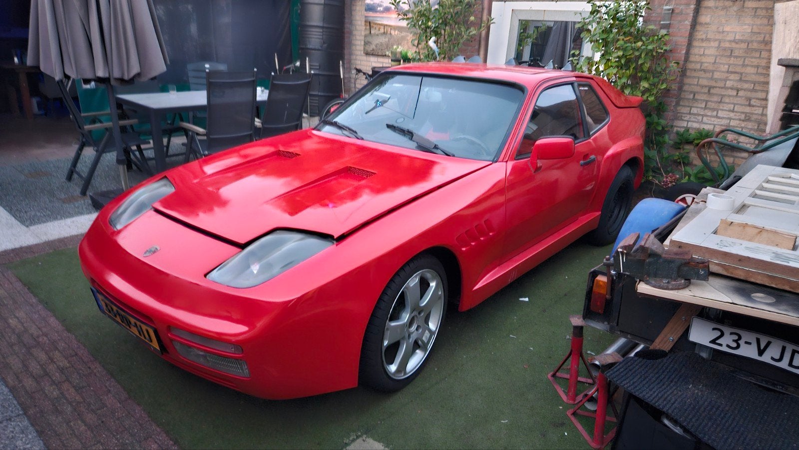 Porsche 924 2.0 Coupe 1985 944 uitbouw strosec spoiler indis, Auto's, 125 pk, 4 cilinders, 1984 cc, 1070 kg