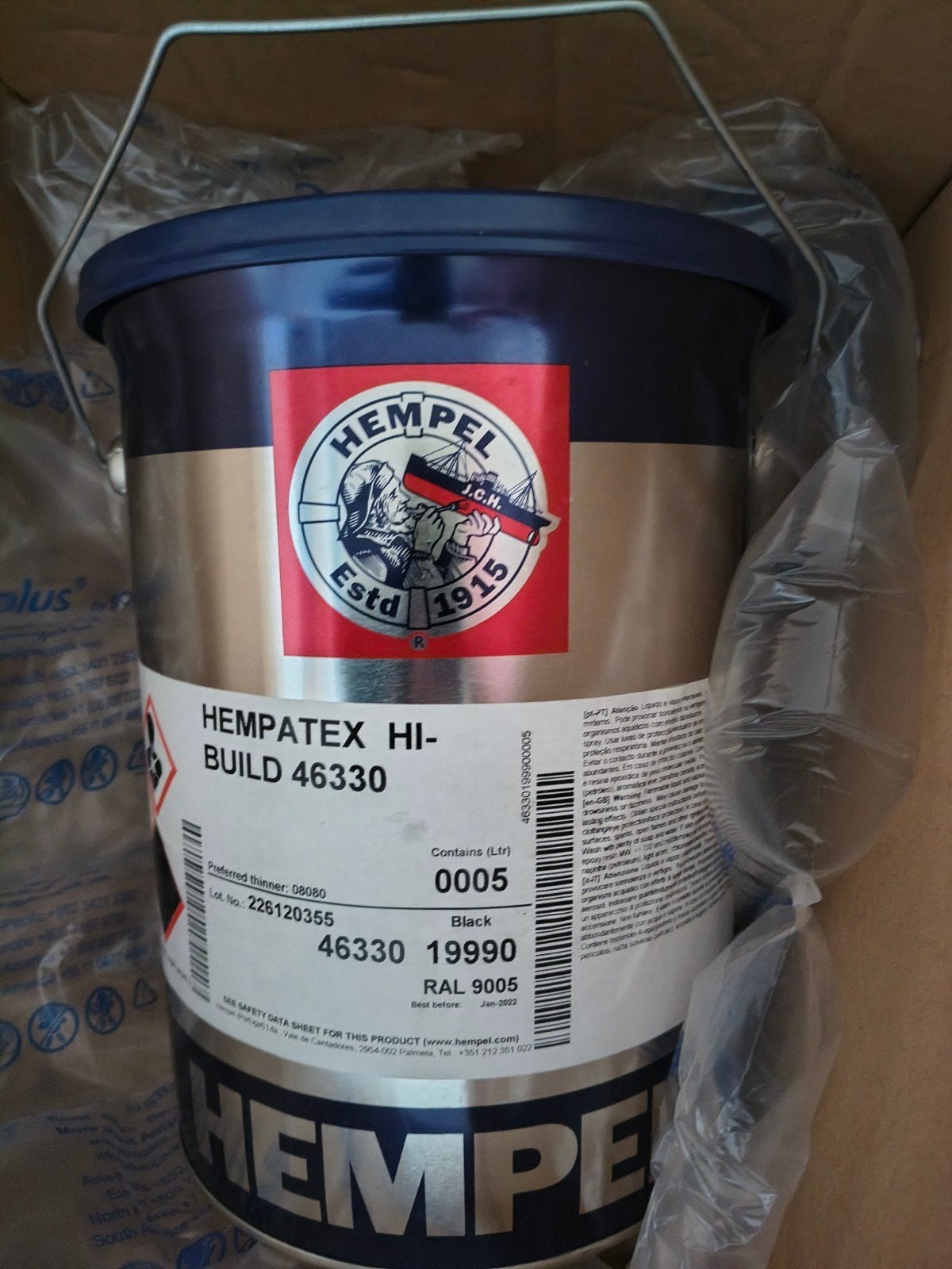 hempatex build it 5 liter zwart, Ophalen, Nieuw