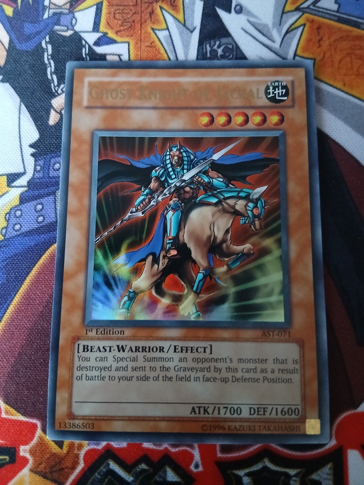 Ghost Knight of Jackal - Ultra Rare AST - Yu-Gi-Oh, Ophalen of Verzenden, Zo goed als nieuw, Foil