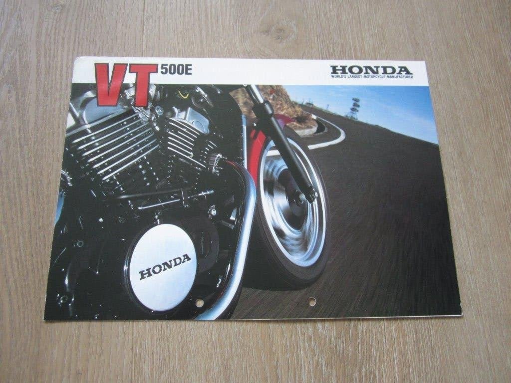 Honda VT 500 E brochure folder 1985 ?, Ophalen of Verzenden, Honda