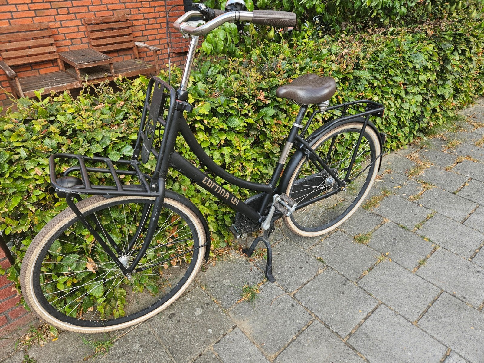 Cortina U4 Transportfiets - Zwart -framemaat 50, Terugtraprem, Gebruikt, Versnellingen, 50 tot 53 cm