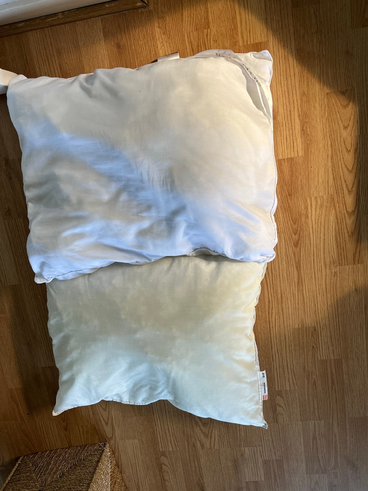 Twee kussens IKEA HAMPDÅN Kussen, Ophalen, Gebruikt, Eenpersoons, Wit