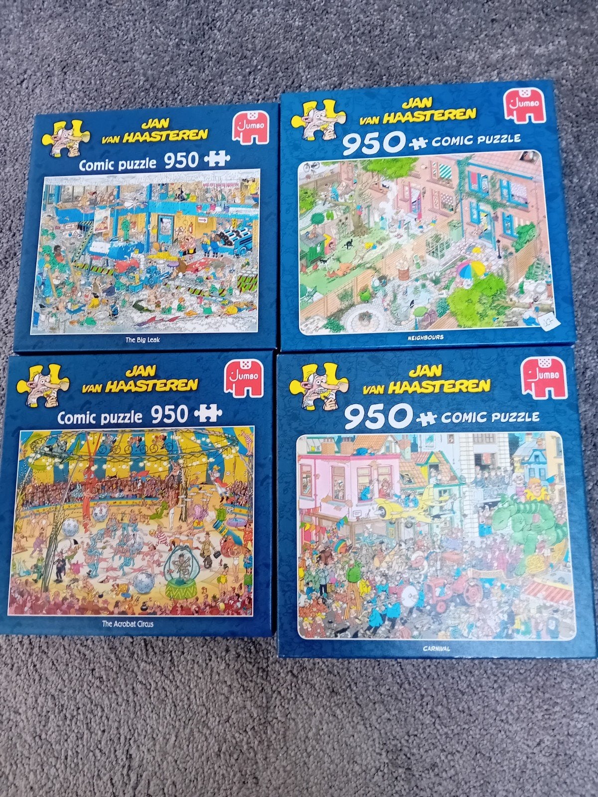 Jan van Haasteren Comic Puzzels 950 stukjes (4 stuks), Ophalen of Verzenden, 500 t/m 1500 stukjes, Zo goed als nieuw, Legpuzzel