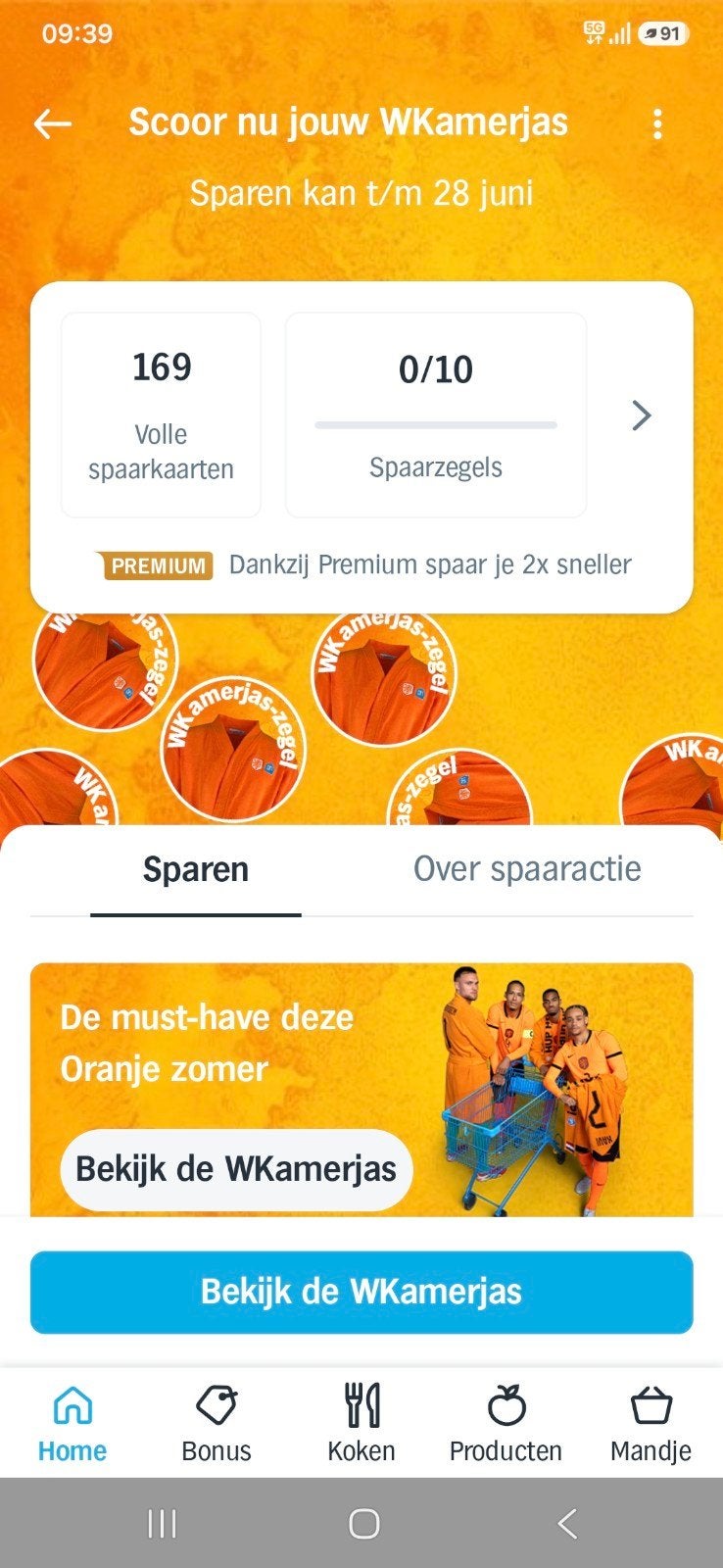 Ah wk Badjas zegels digitaal, Albert Heijn, Ophalen