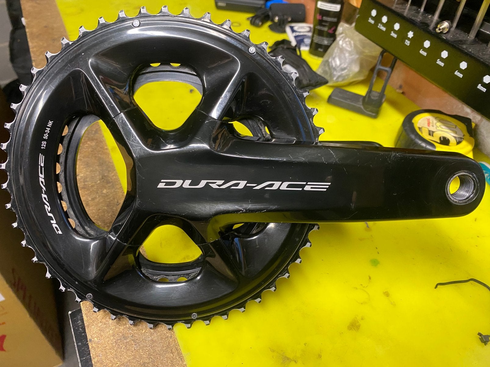Dura Ace cranckset, Crankstel of Pedalen, Gebruikt, Ophalen of Verzenden, Aluminium