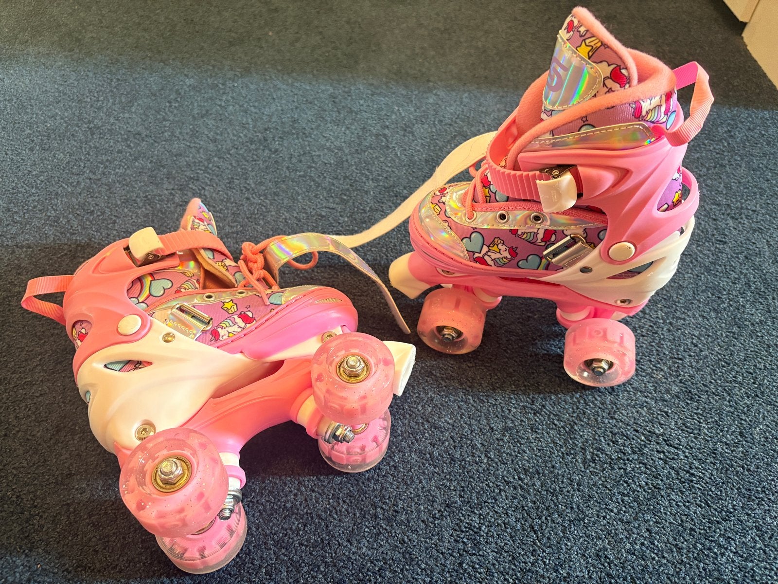 Roze meisjes rolschaatsen Suotu maat 29-32/33 - Zo goed als, Ophalen, Verstelbaar, Zo goed als nieuw, Kinderen