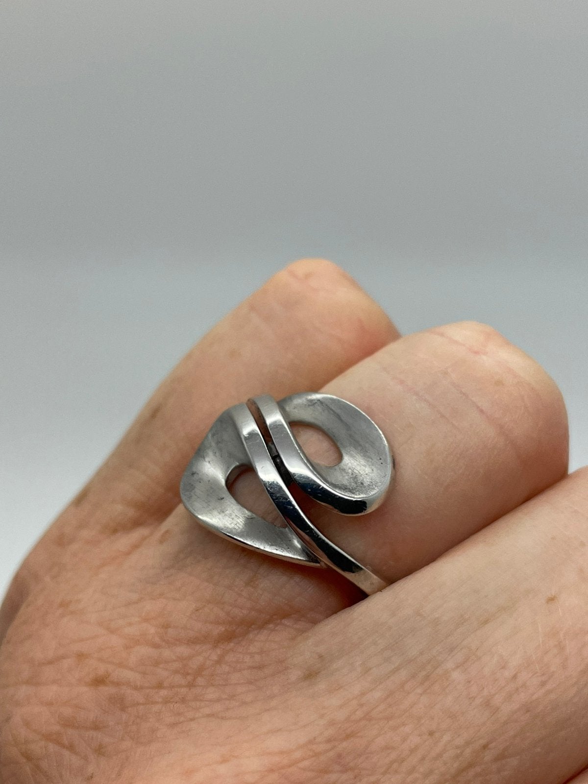 E864 Prachtige zilveren Franz Breuning ring maat 17, Ophalen of Verzenden, X, Dame, Zilver