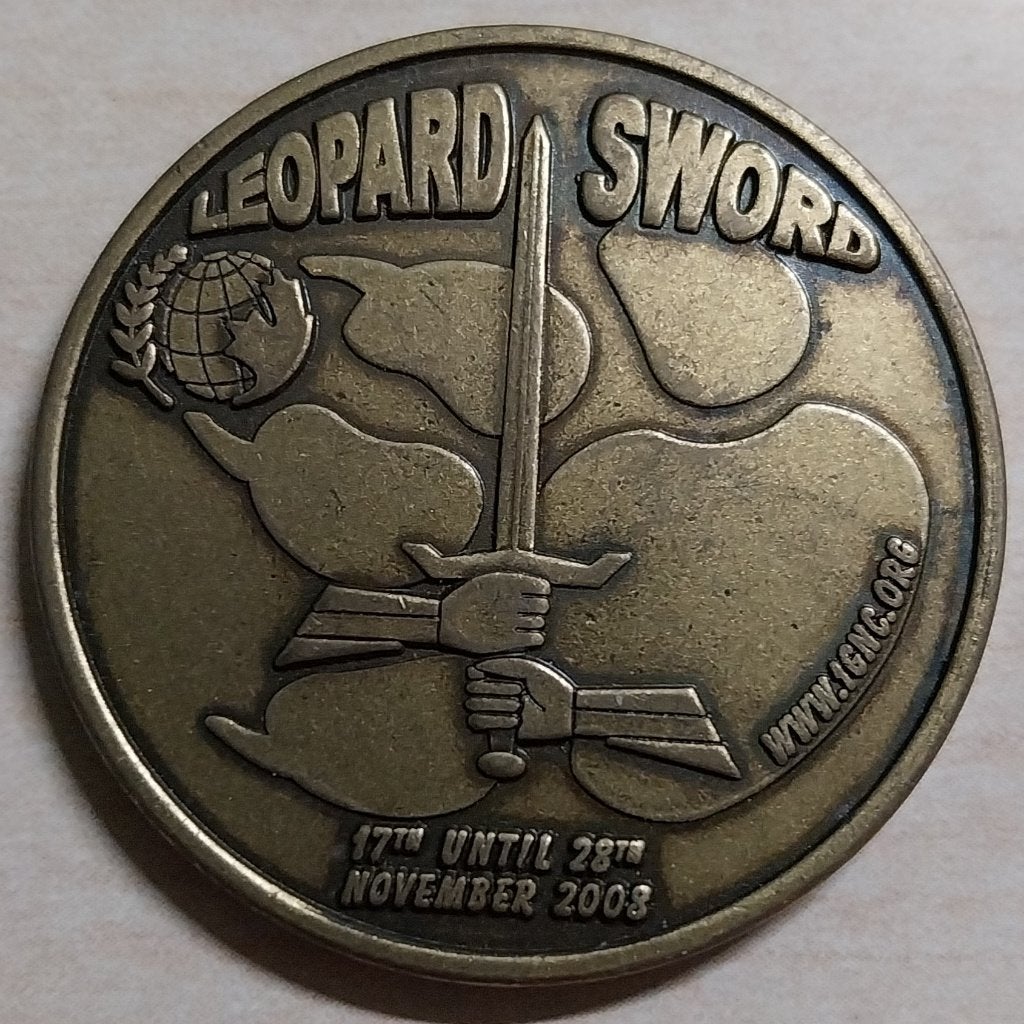penning coin NRF NATO Response Force Exercise Leopard Sword, Ophalen of Verzenden, Landmacht, Nederland, Embleem of Badge