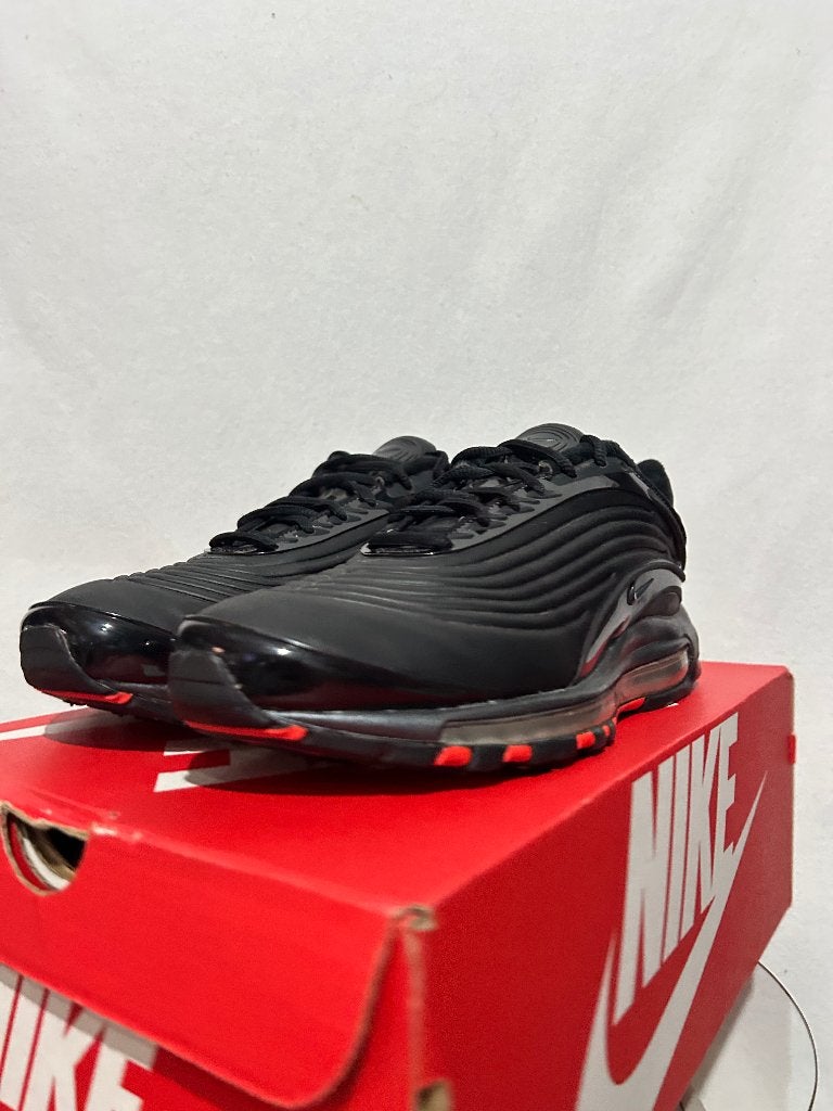 BIJNA NIEUW! Maat 44,5 - Nike Air Max Deluxe Black Crimson, Kleding | Heren, Schoenen, Verzenden, Zwart, Nike, Nike