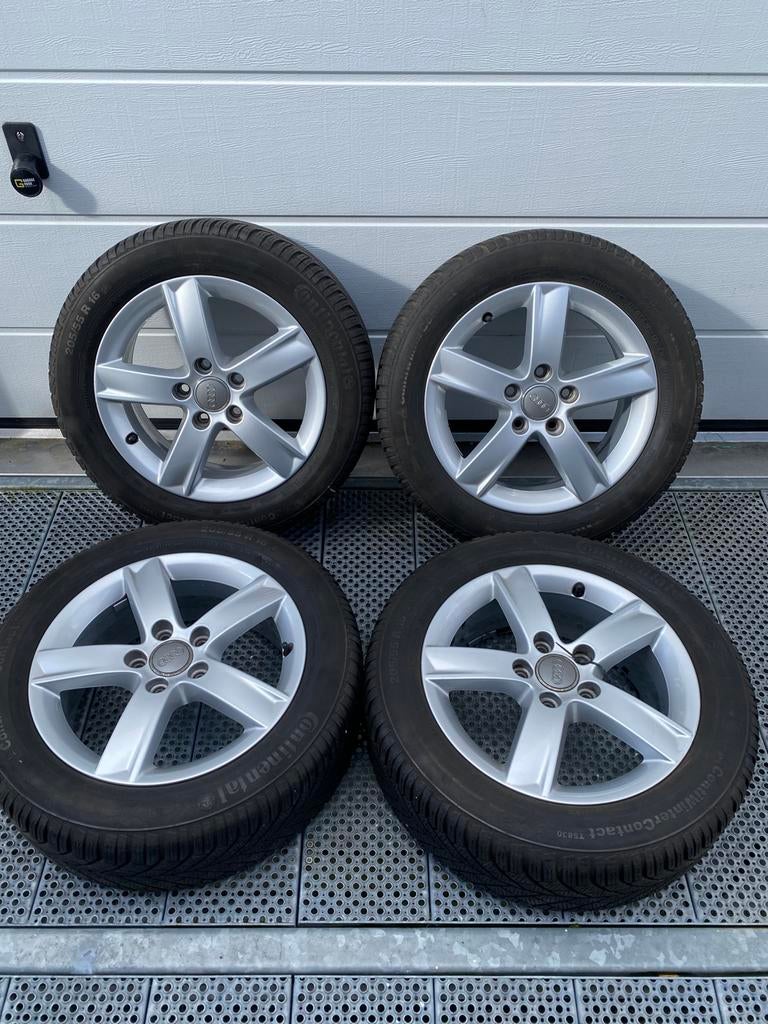 Originele audi velgen set.  Winterband geen stoeprand schade, Ophalen of Verzenden