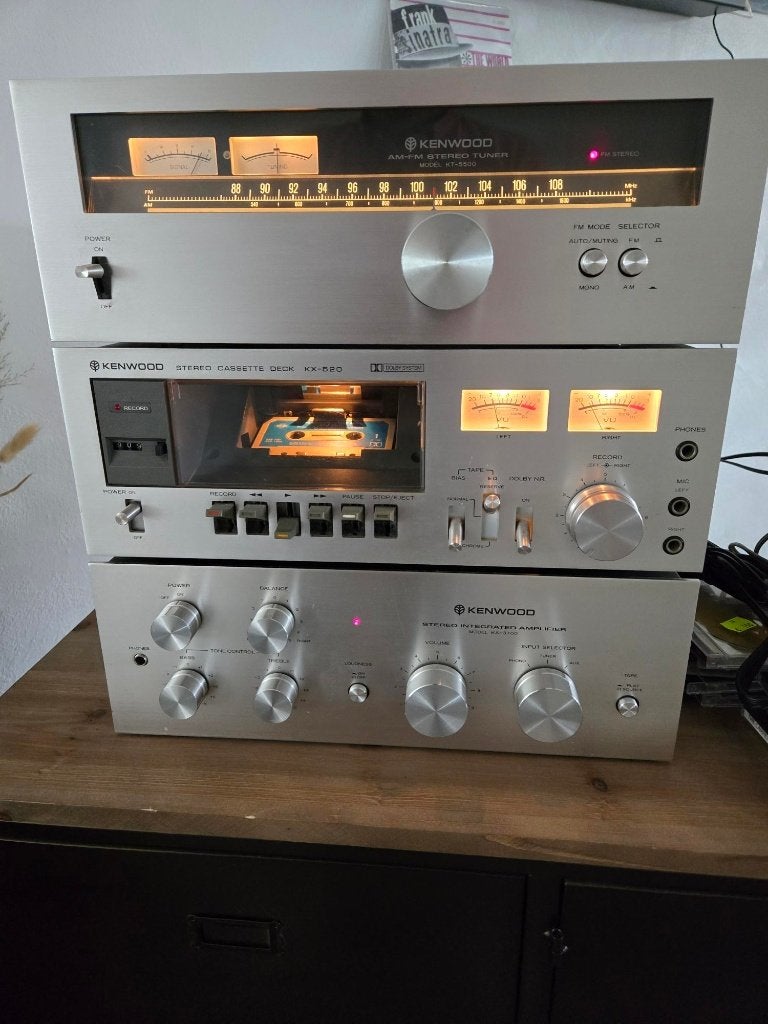 Kenwood Vintage HiFi Toren | KA-3700 + KT-5500 + KX-520, Gebruikt, 60 tot 120 watt, Stereo, Ophalen