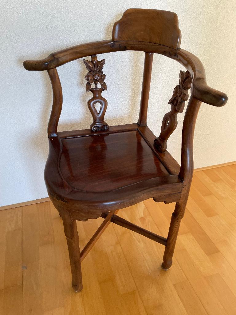 Chinese hoekstoel, Antiek en Kunst, Antiek | Meubels | Stoelen en Banken, Ophalen