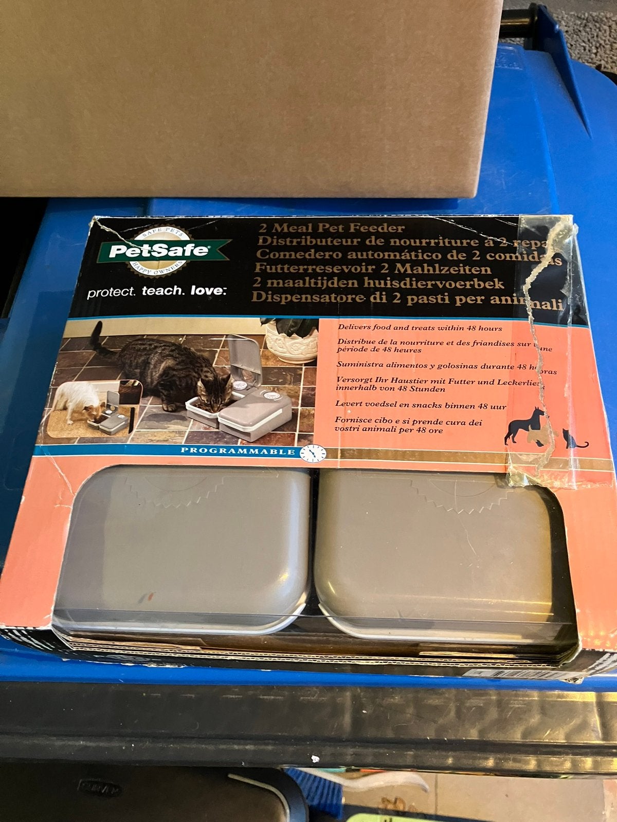 Petsafe katten voederbak dubbel, Dieren en Toebehoren, Ophalen of Verzenden, Zo goed als nieuw