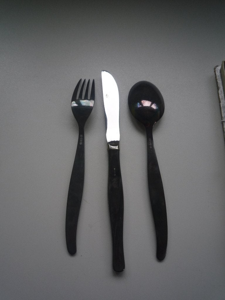Vintage Gero Bestekset in Doos - Vork, Mes, Lepel, Ophalen of Verzenden