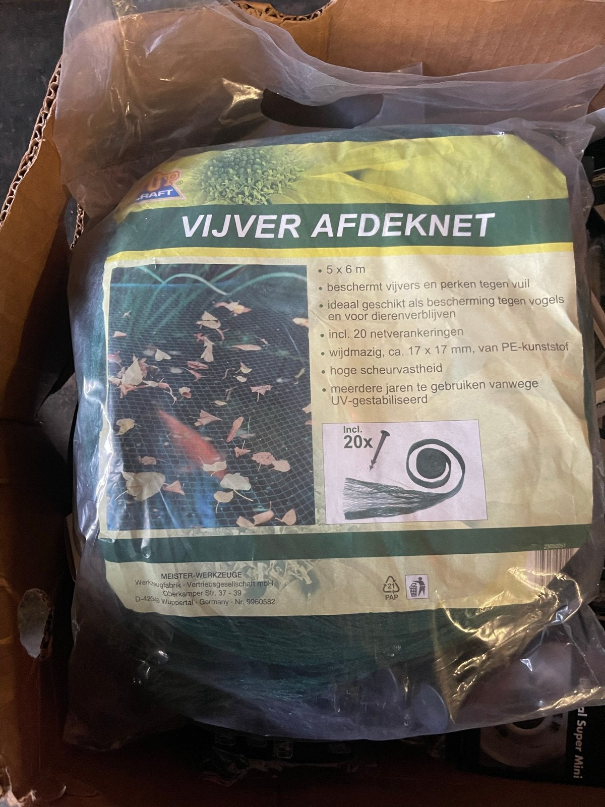 Vijver Afdeknet 5x6m - Bescherming tegen vuil en dieren, Tuin en Terras, Ophalen of Verzenden, Nieuw