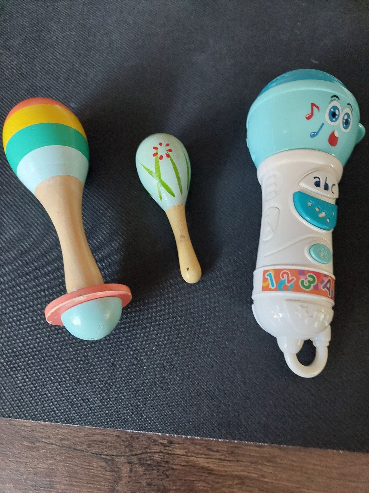 Leuke speelgoedset: knuffels, rammelaars en microfoon, Gebruikt, Overige merken, Met geluid, Overige karakters