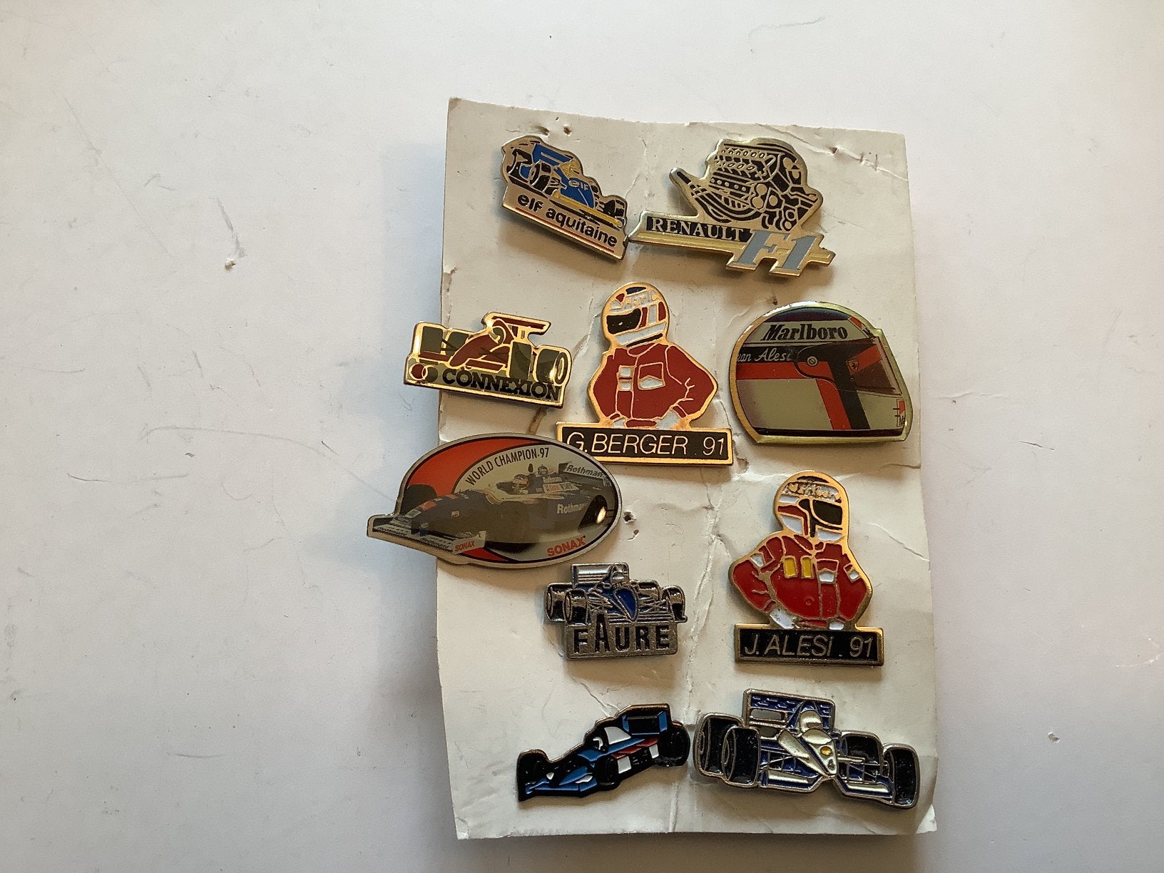 10 Formule 1 pins, Ophalen of Verzenden, Zo goed als nieuw, Sport
