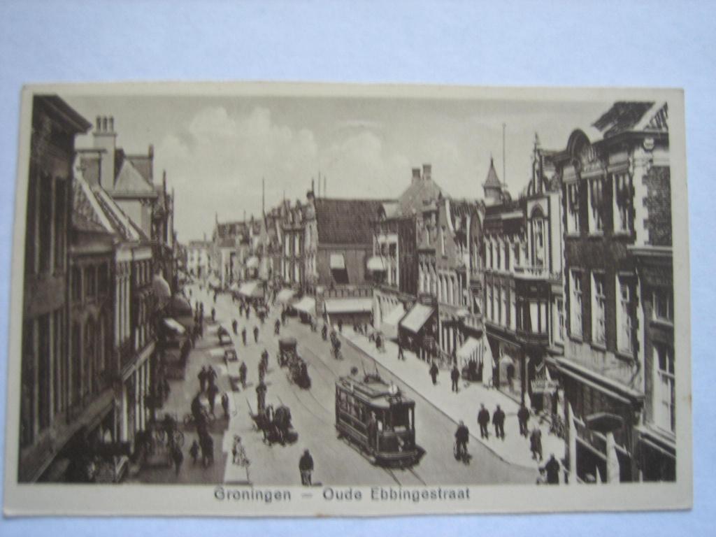 GRONINGEN 1934 Oude Ebbingestraat Electrische Tram, Verzenden, 1920 tot 1940, Gelopen, Groningen