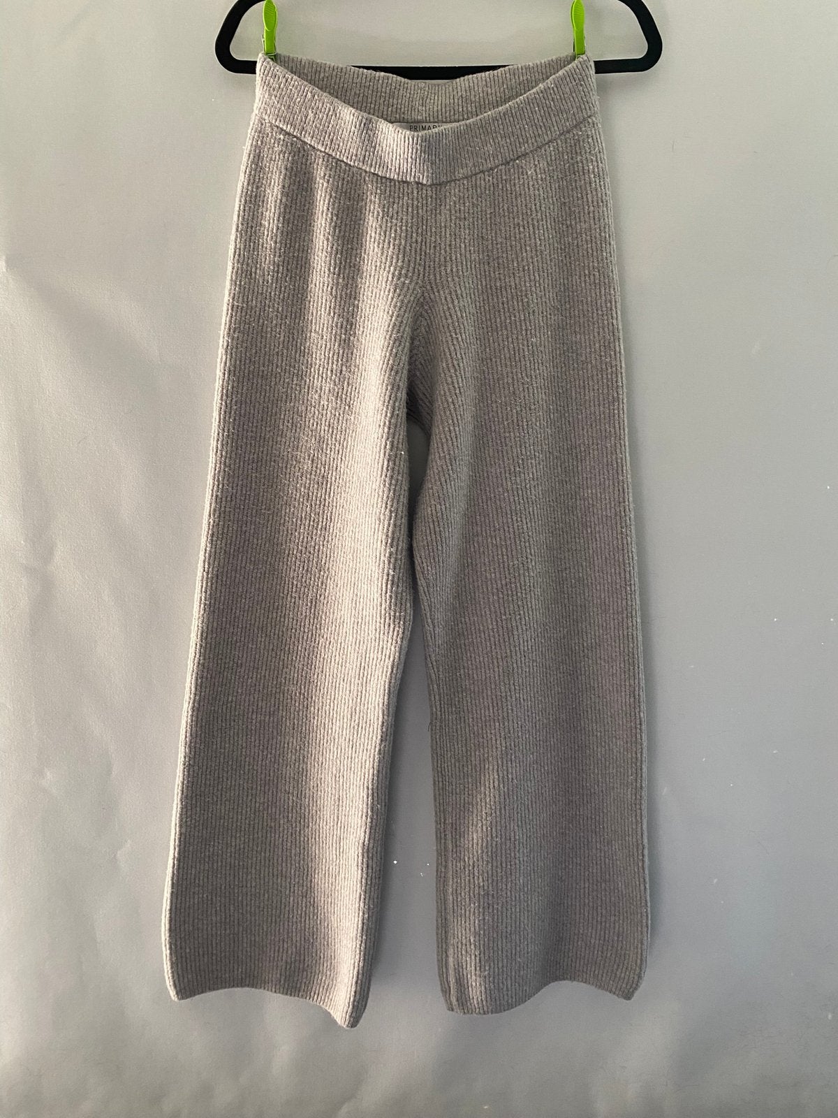 Primark grijze ribgebreide wide leg broek – maat S / 36, Ophalen of Verzenden, Zo goed als nieuw, Maat 36 (S), Grijs