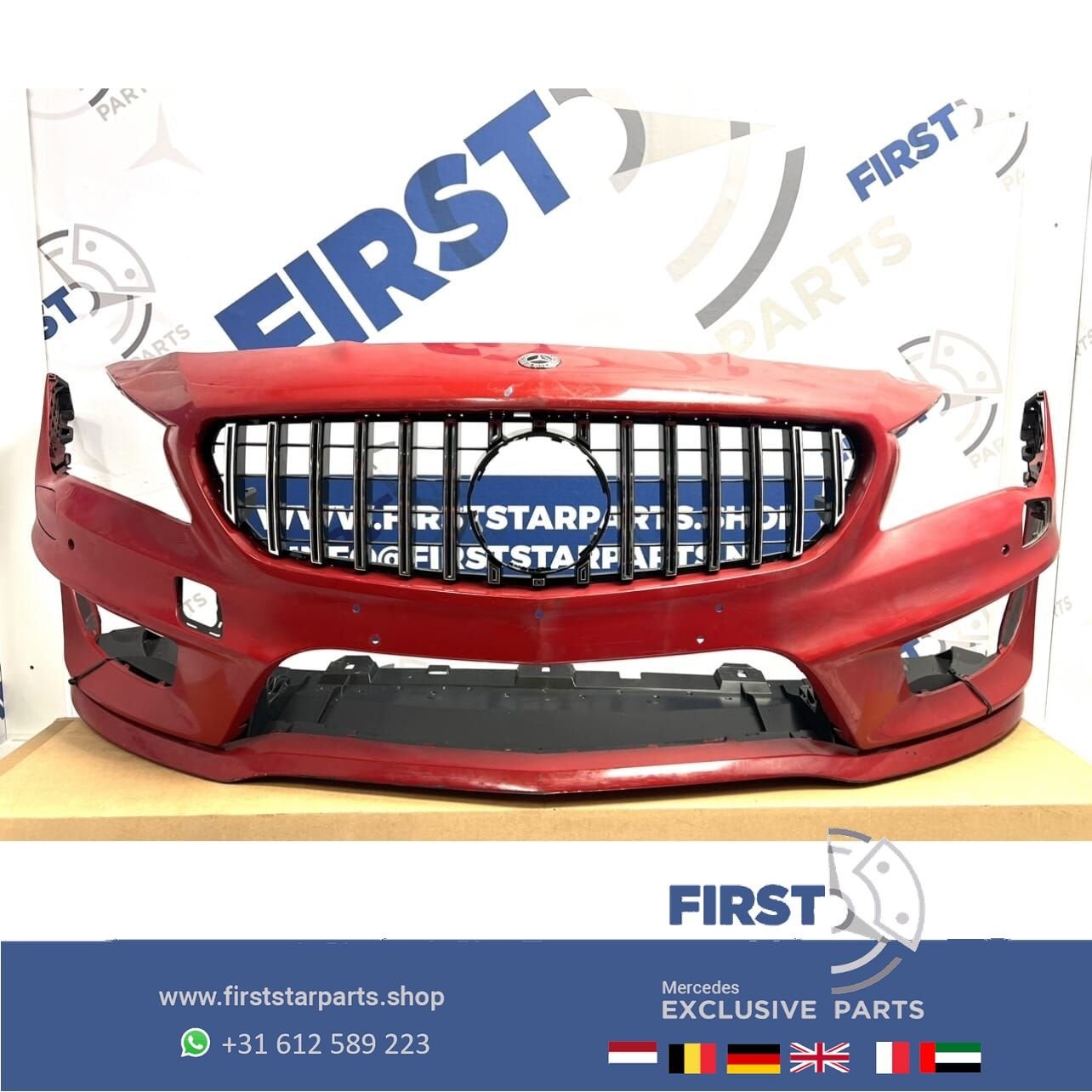 W117 C117 CLA AMG VOORBUMPER WIT ZWART GRIJS ROOD BLAUW ORIG, Gebruikt, -, Voor, Ophalen of Verzenden