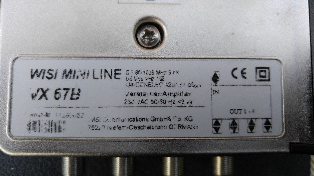 Wisi vx67b antenne versterker zeer goede kwaliteits versterk, Verzenden, Nieuw, Antenne