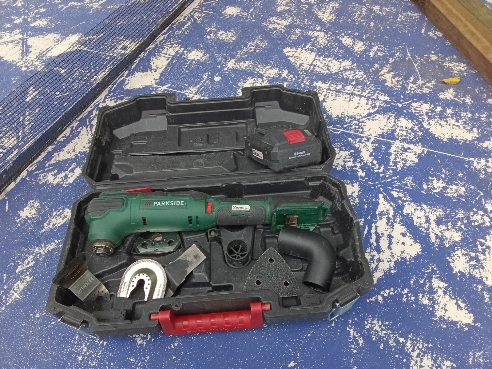 Parkside Multitool met Accu en Accessoires, Ophalen of Verzenden, Gebruikt, Multitool, Parkside