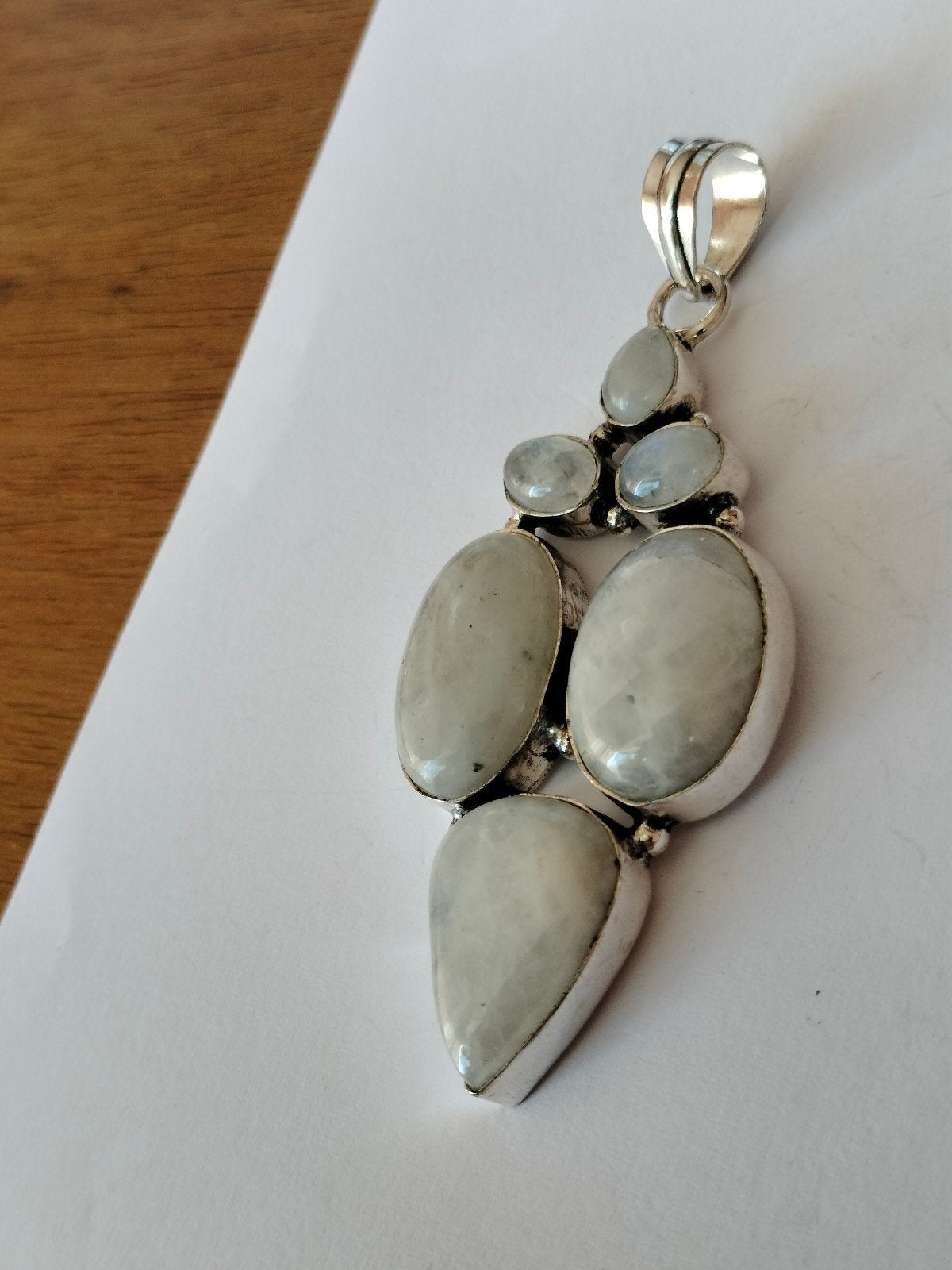 zilveren hanger met maansteen, Nieuw, Ophalen of Verzenden, Met edelsteen, Zilver
