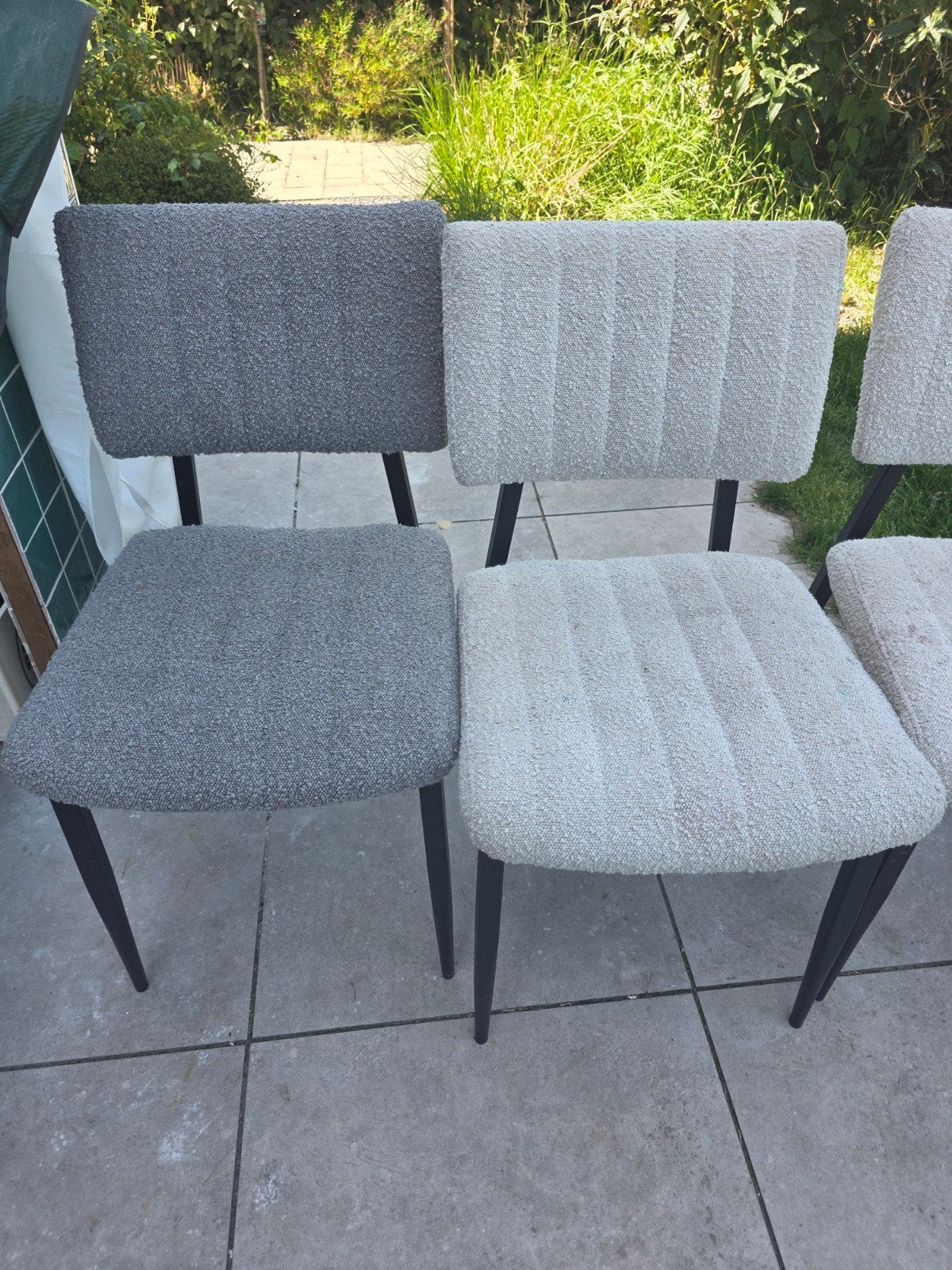 6 Haco eetkamerstoelen - 3 jaar oud, Huis en Inrichting, Stoelen, Gebruikt, Wit, Ophalen of Verzenden, Stof