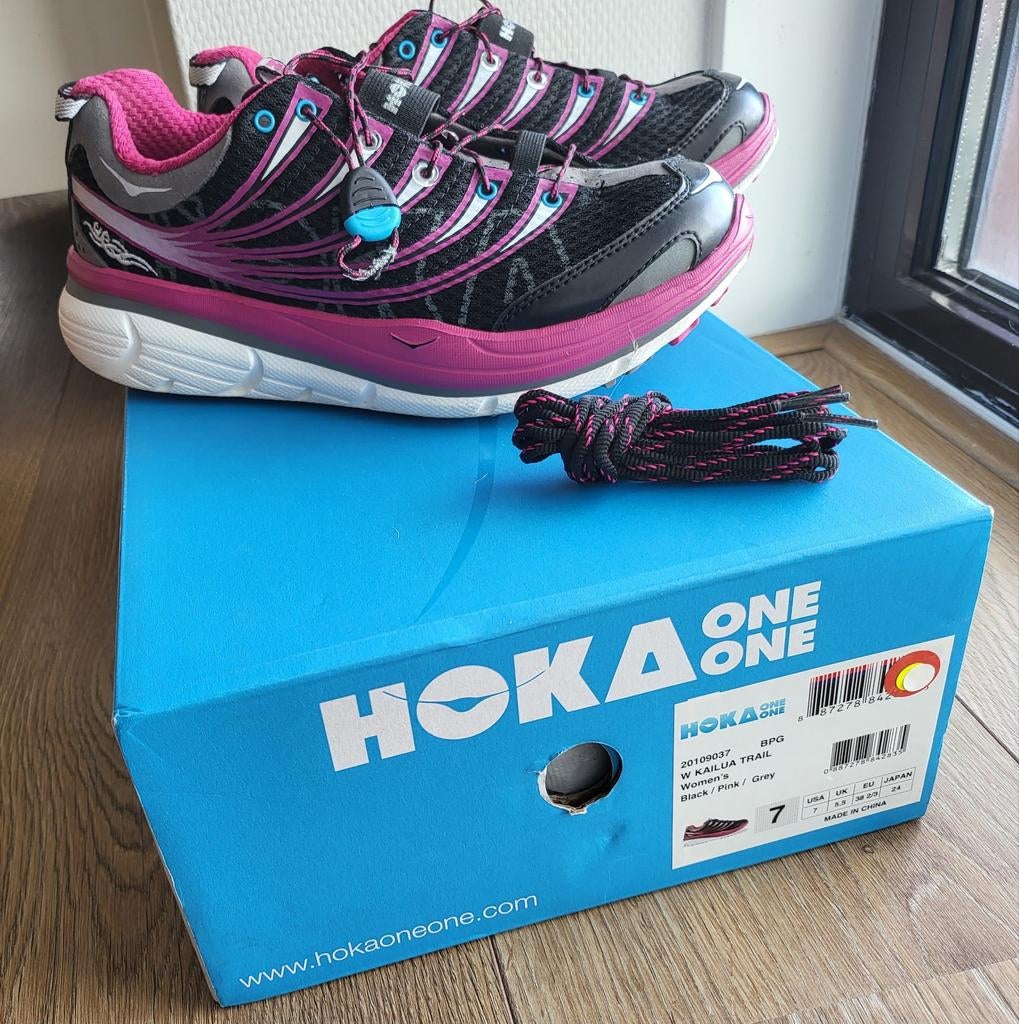 Hoka One One Kailua Trail hardloopschoenen dames, mt 38 2/3, Ophalen of Verzenden, Zo goed als nieuw, Zwart, Sneakers of Gympen