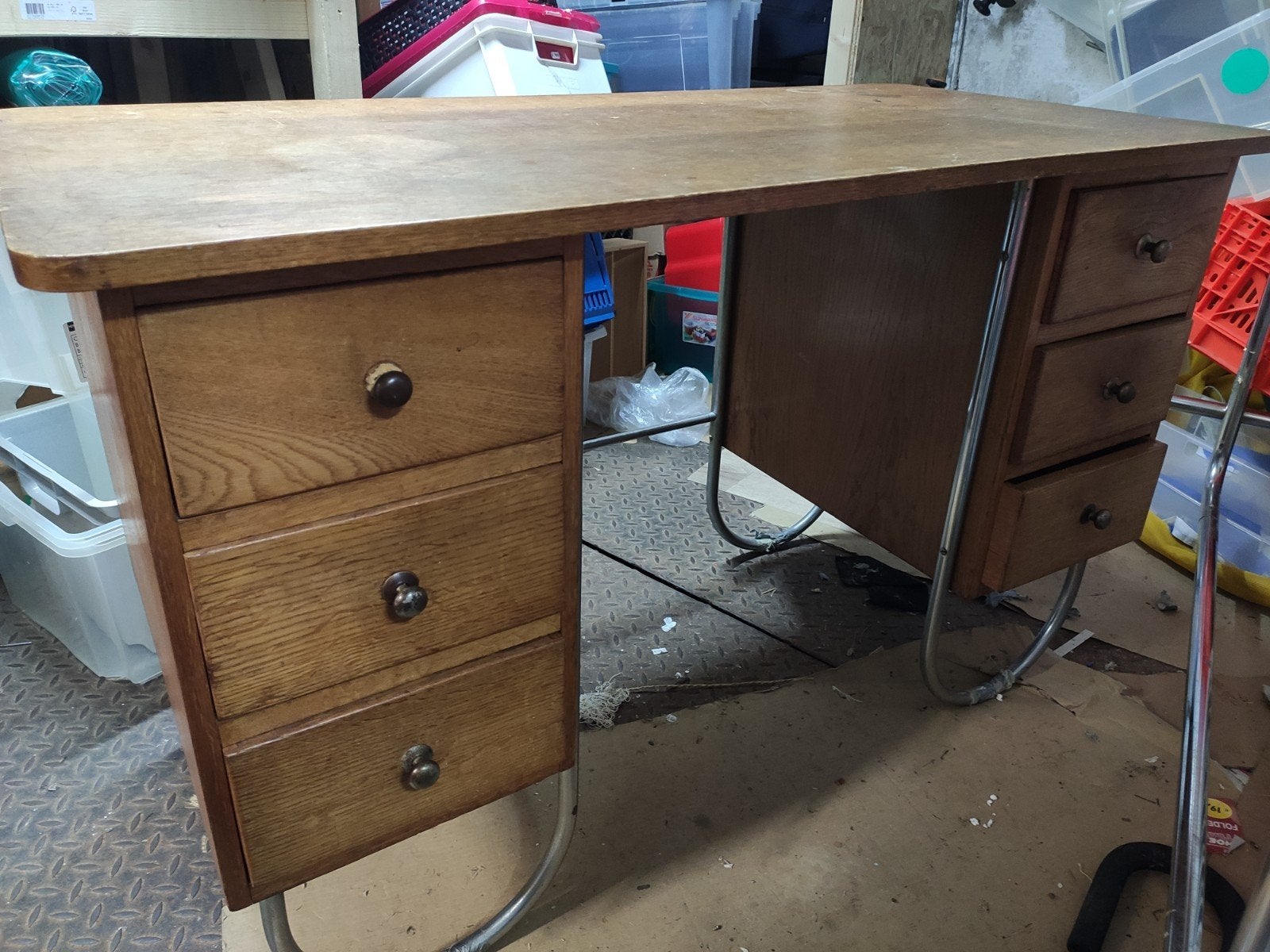 Vintage bureau en stoel Bauhaus. WD-18., Ophalen of Verzenden