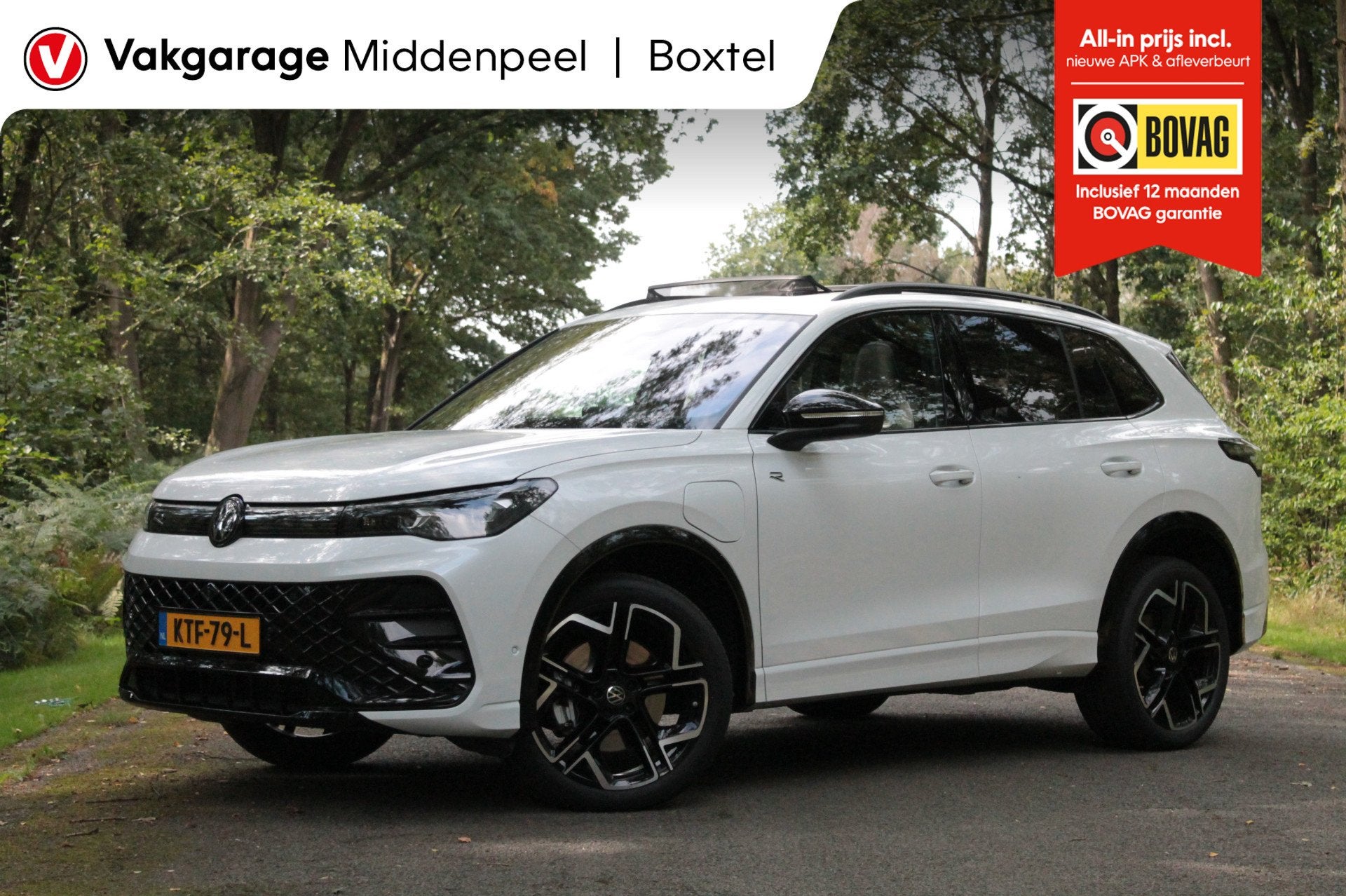 Volkswagen Tiguan 1.5 eHybrid R-Line Business | IQ | Pano |, Auto's, Leder en Stof, Wit, Bedrijf, SUV of Terreinwagen