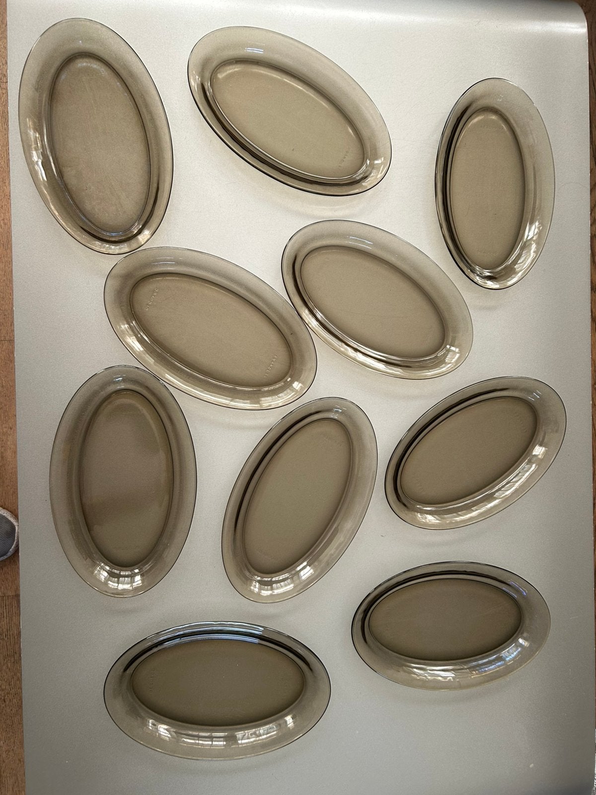 10 ovale glazen schaaltjes arcoroc France, Ophalen of Verzenden