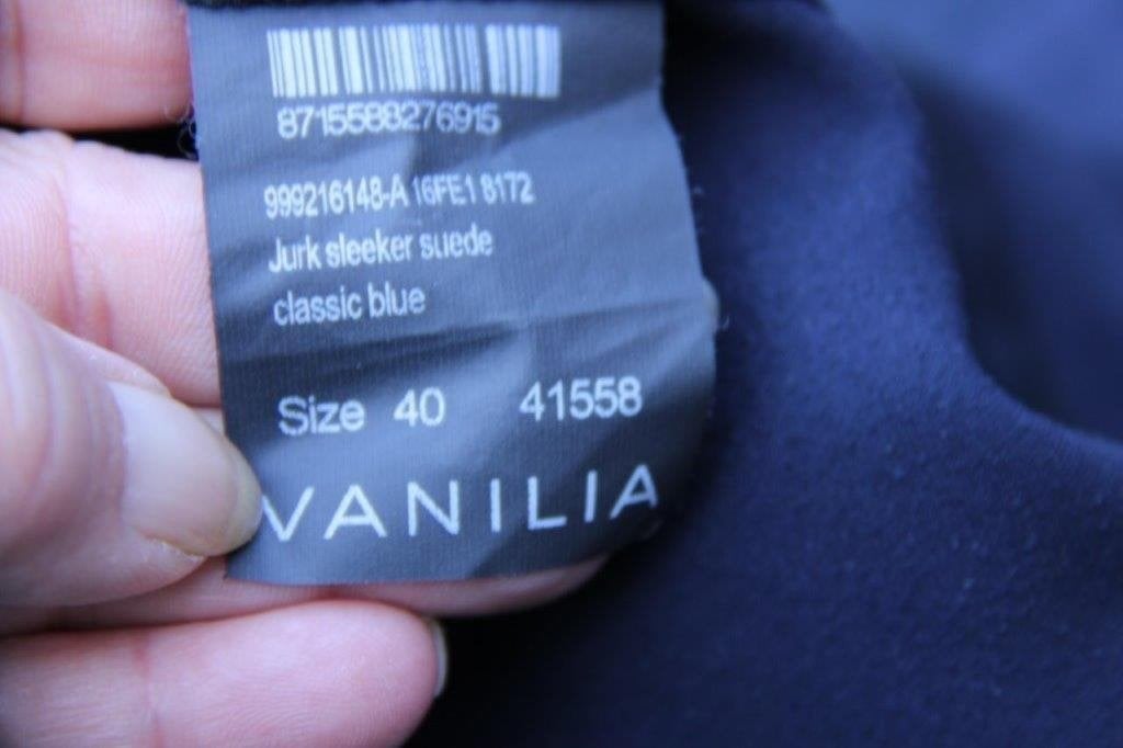 Jurk donkerblauw suede look Vanilia mt 40 Vaste prijs, Kleding | Dames, Maat 38/40 (M), Blauw, Vanilia, Ophalen of Verzenden