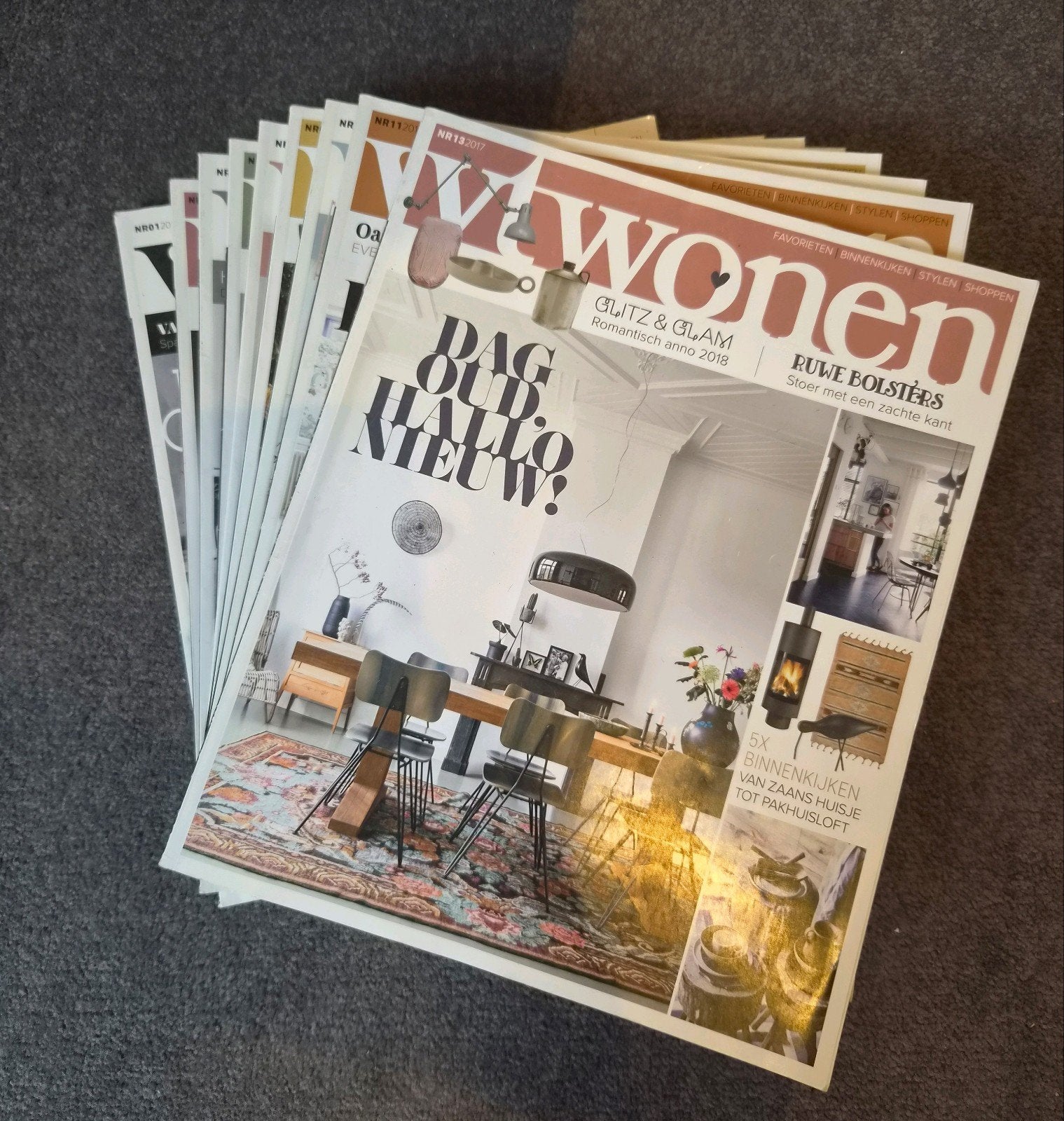 9x vt wonen tijdschriften uit 2017, Gelezen, Ophalen of Verzenden, Interieur en Design, VT Wonen