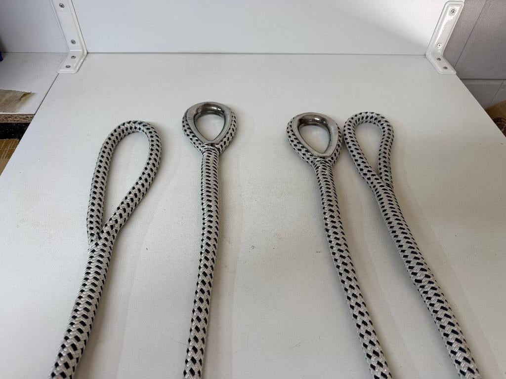 2 x Landvast 16 mm met oog en lus 240 cm, Watersport en Boten, Ophalen of Verzenden, Zo goed als nieuw, Lijn of Blok