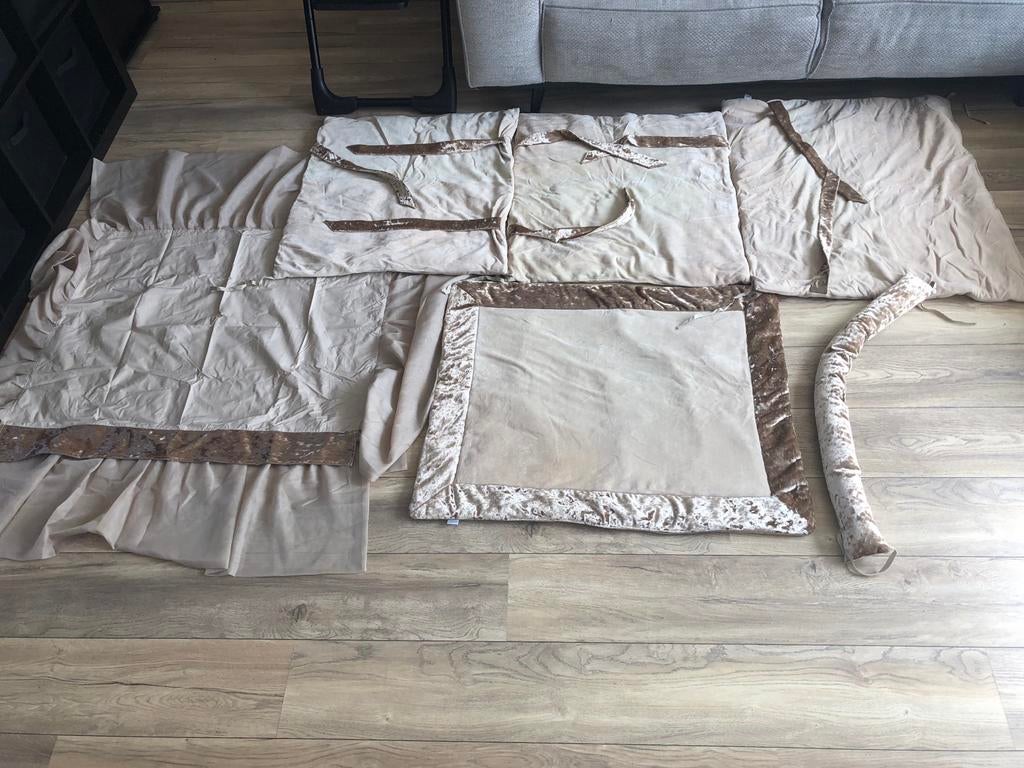 Handgemaakte Boxbekleding Taupe Beige Goud, Ophalen of Verzenden, Zo goed als nieuw