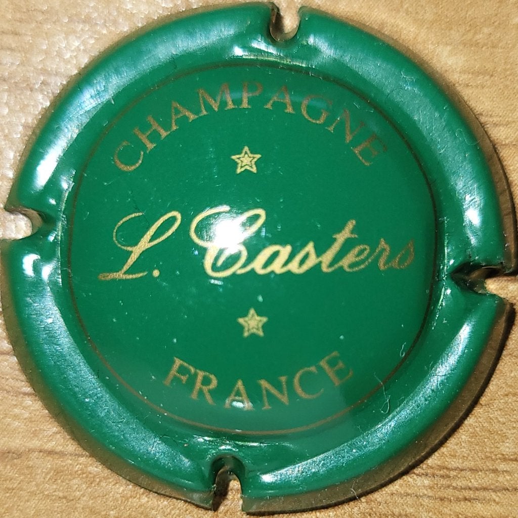 Champagnecapsule Louis CASTERS groen & mat goud nr.04, Verzamelen, Ophalen of Verzenden, Nieuw, Frankrijk, Champagne